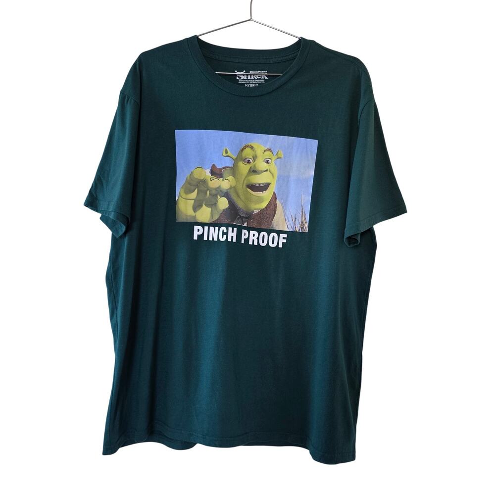 DreamWorks Shrek Pinch Proof Graphic T Shirt Mens Size XXL Green Hybrid Apparel